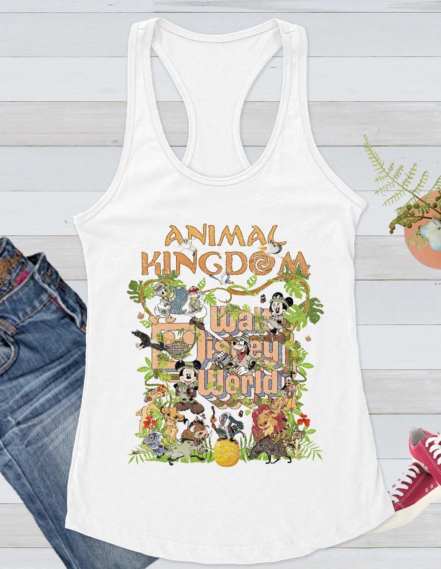 Walt Disney World Shirt Tank Top, Walt Disney Animal Kingdom Shirt, Animal Kingdom Shirt With Disney Characters, Disney Animal Kingdom Tee YOUTH