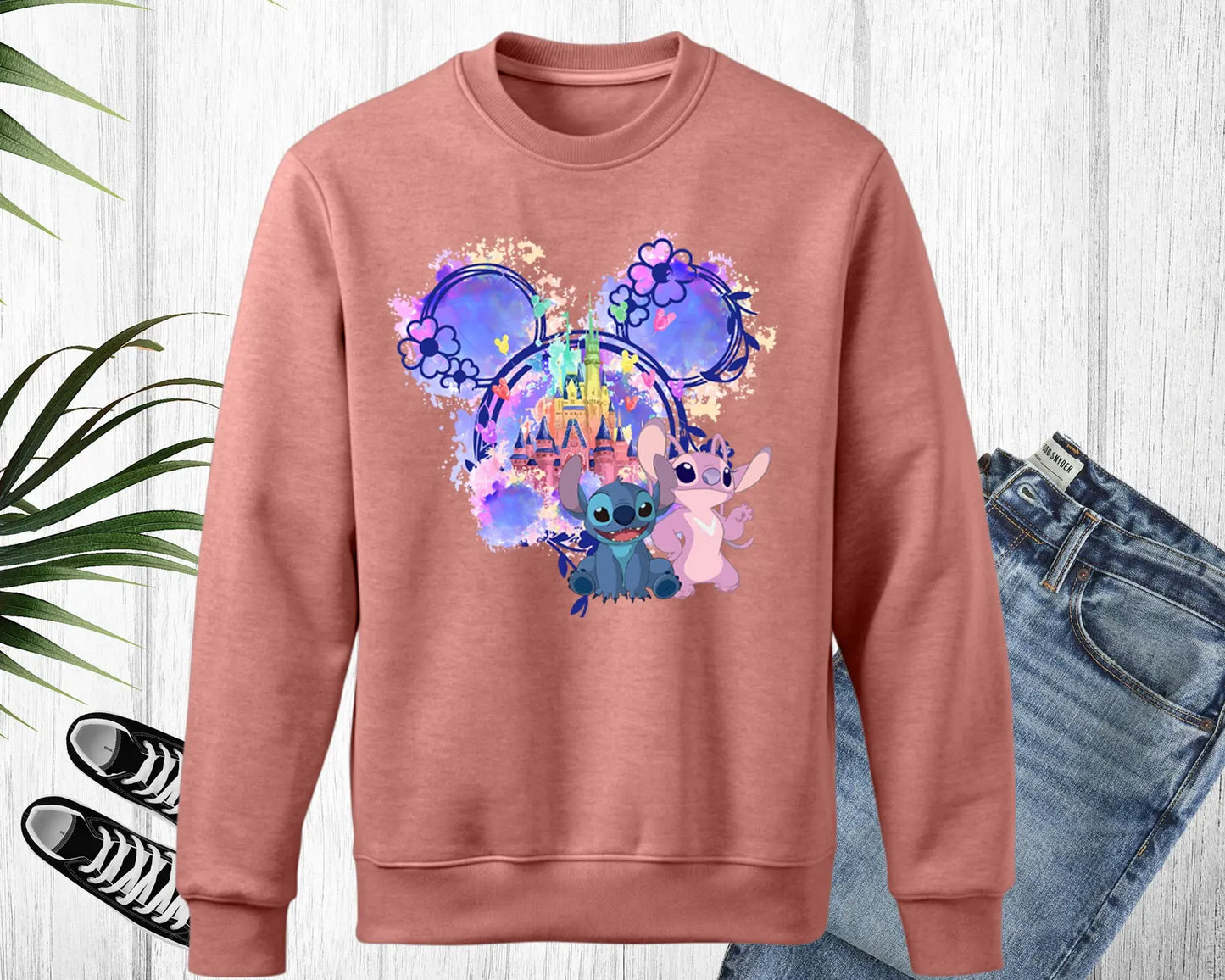 Groovy Mouse Ears Sweatshirt Happiest Place On Earth Sweatshirts Cute Family Trip Shirt Matching Retro Checkered Sweater Kids Toddler Adult 3 (SWEATSHIRT)