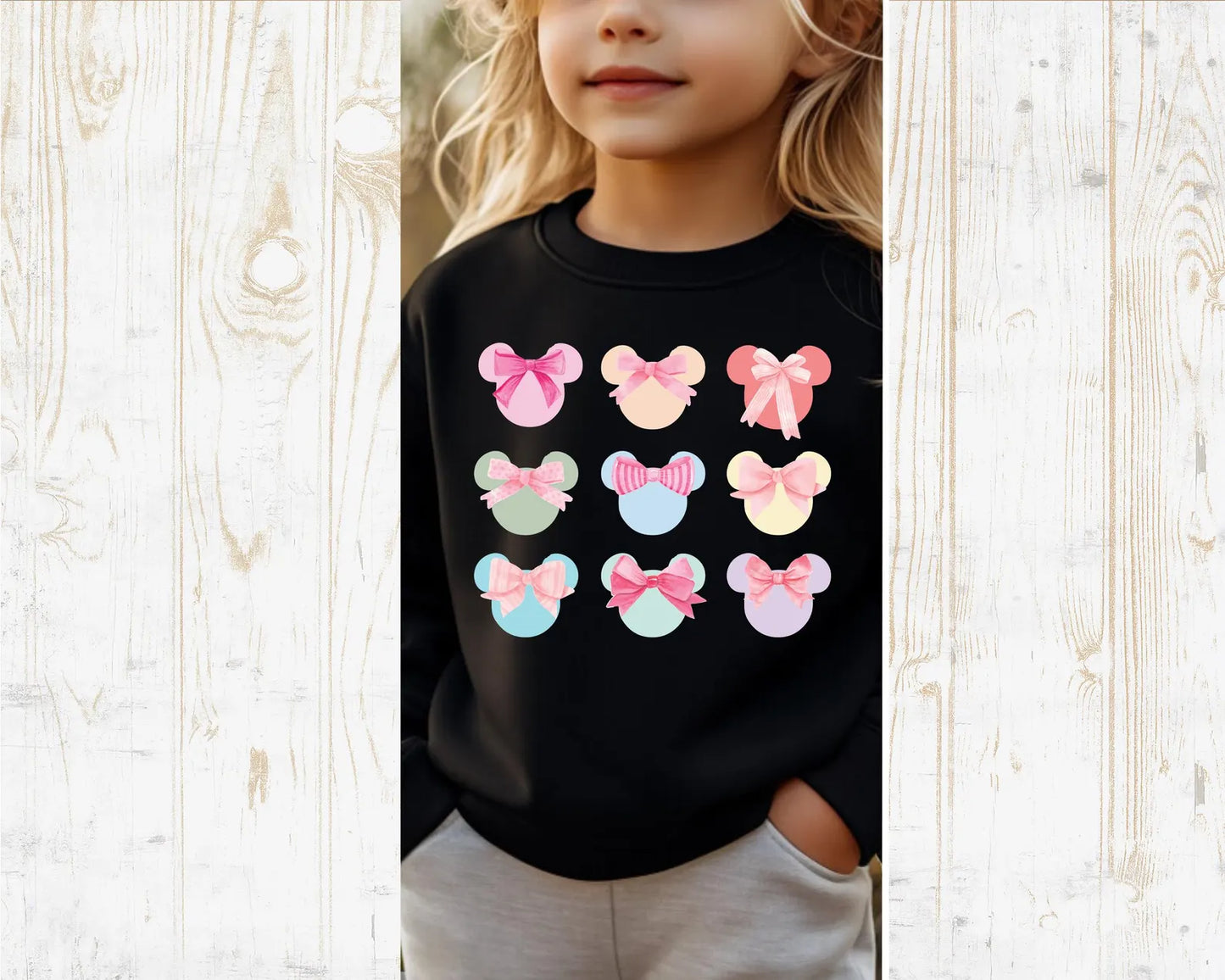 Groovy Mouse Ears Sweatshirt Happiest Place On Earth Sweatshirts Cute Family Trip Shirt Matching Retro Checkered Sweater Kids Toddler Adult 3 (SWEATSHIRT)