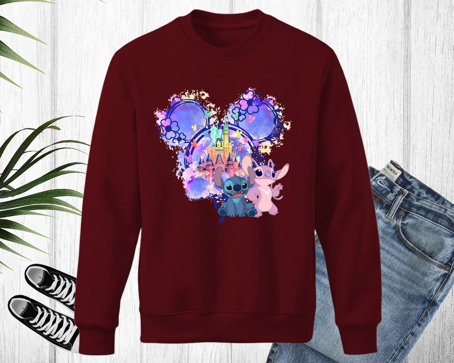 Groovy Mouse Ears Sweatshirt Happiest Place On Earth Sweatshirts Cute Family Trip Shirt Matching Retro Checkered Sweater Kids Toddler Adult 3 (SWEATSHIRT)