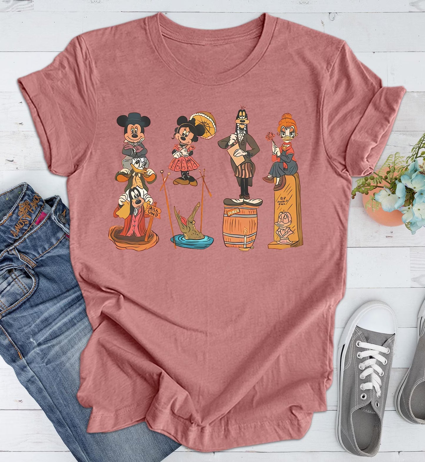 Vintage Halloween Mouse And Friends Shirt ,Happy Halloween Shirt, Disney Spooky Shirt ,Trick Or Treat, Halloween Masquerade Tee, Retro TeeS Woman T-Shirt