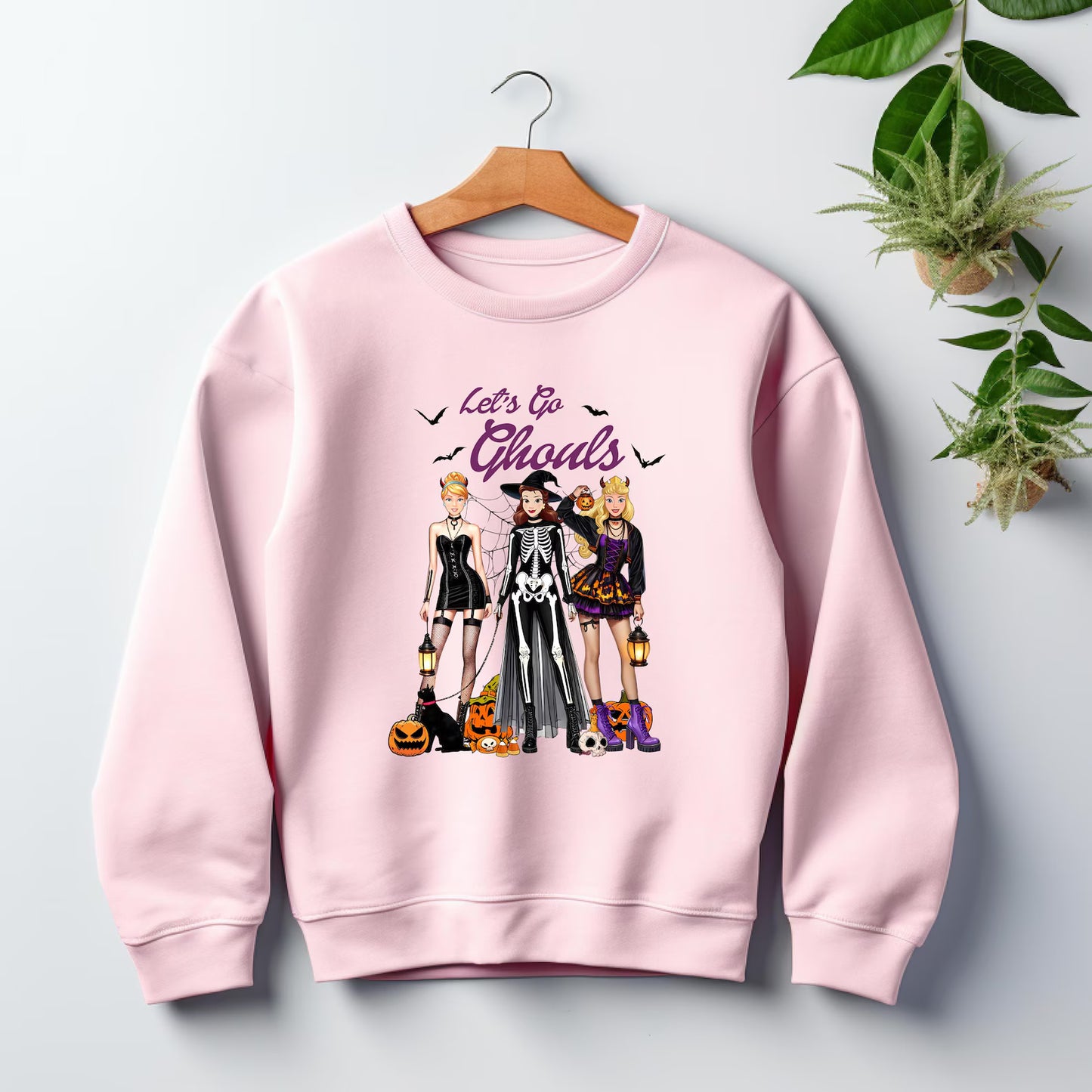 Let’s Go Ghouls Halloween Shirt ,Girls Night Witch Costume Tank, Cute Spooky Girl Group Tee, LOCT tee, Halloween Shirt For Family Racerback