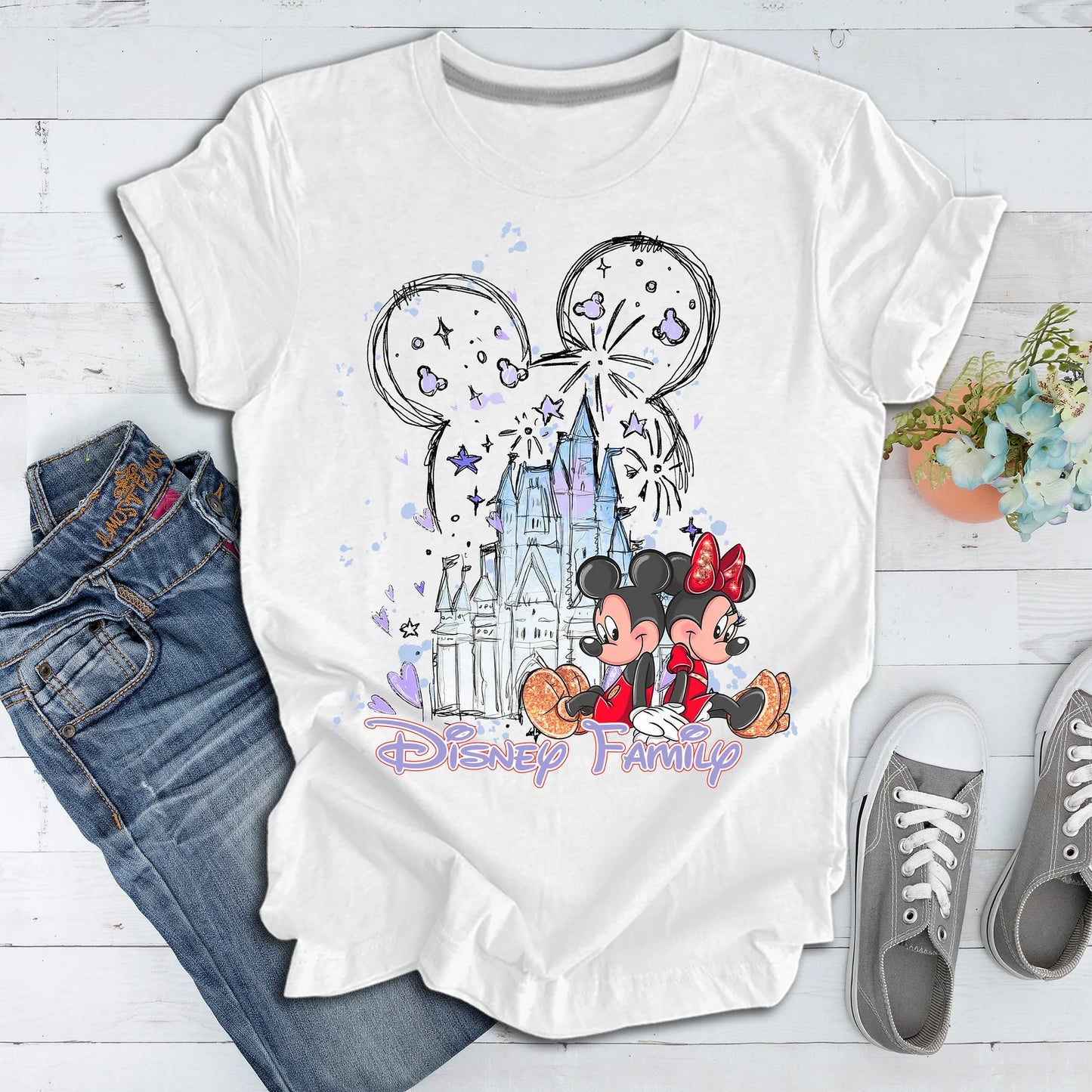Vintage Retro Disney World Shirt, Custom Character Mickey Minnie Chip Dale Pooh Shirt, Mickey Vintage Retro Shirt Tank Top, Walt Disney Tee YOUTH
