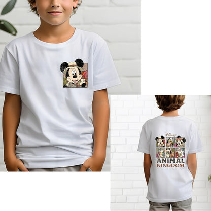 Two Sided Disney Animal Kingdom Couple Mickey Minnie Shirt ,Retro Disney Animal Kingdom Shirt Tank Top, Disney Family animal Kingdom Outfit YOUTH