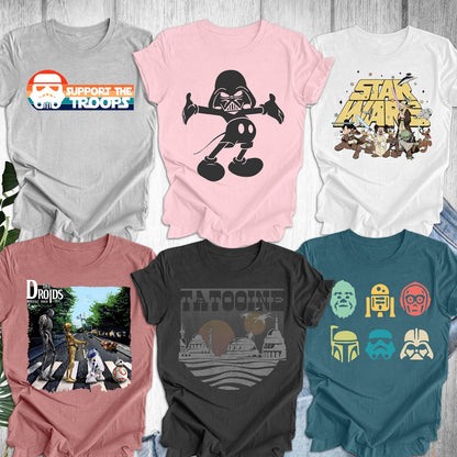 Disney Star Wars Mickey And Friends Girl Shirt, Star Wars Disney Characters Shirt, Disney Star Wars Family Trip Shirt, Disney Vacation shirt Racerback