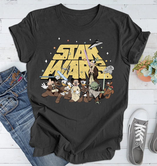 Disney Star Wars Mickey And Friends Shirt, Star Wars Disney Characters Shirt, Disney Star Wars Family Trip Shirt, Disney Vacation shirt YOUTH