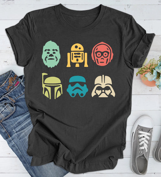 Star Wars Retro Shirt, Disney Star Wars, Gift For Men Women, Kid T-Shirt, Star wars Tshirt, Disney Family Vacation Shirt, Star War Character YOUTH
