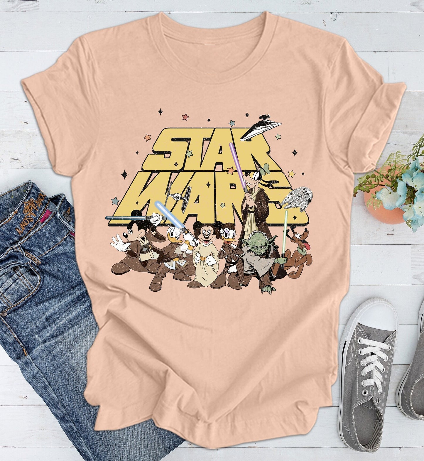 Disney Star Wars Mickey And Friends Girl Shirt, Star Wars Disney Characters Shirt, Disney Star Wars Family Trip Shirt, Disney Vacation shirt Racerback