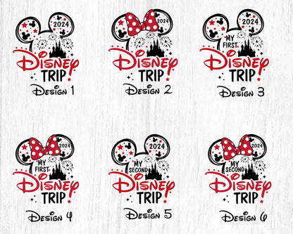 Disney Group Shirt, My First Disney Trip 2024 Shirt, Disney Trip 2024 Shirt, My Second Disney Trip 2024 Shirt, Disney Family Vacation Shirt ONESIE