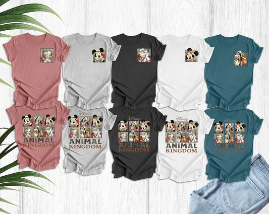 Two Sided Disney Animal Kingdom Couple Mickey Minnie Shirt ,Retro Disney Animal Kingdom Shirt Tank Top, Disney Family animal Kingdom Outfit YOUTH