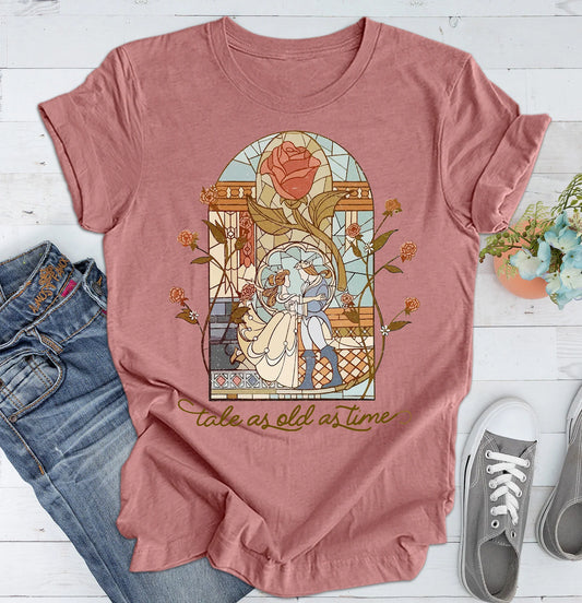 Disney Belle Tale as Old as Time Shirt, Beauty and The Beast T-shirt ,Beauty Belle Shirt, Disney Trip Tank Top, Disney Family Vacation Shirt ONESIE