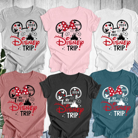 Disney Group Shirt, My First Disney Trip 2024 Shirt, Disney Trip 2024 Shirt, My Second Disney Trip 2024 Shirt, Disney Family Vacation Shirt ONESIE