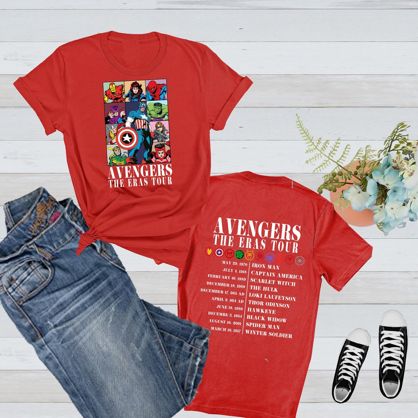 Avengers The Era Tour Shirt, Spiderman Shirt, Superhero Family Shirt, Avengers The Era Tour Shirt, Matching Avengers Shirt, Disney tee Racerback