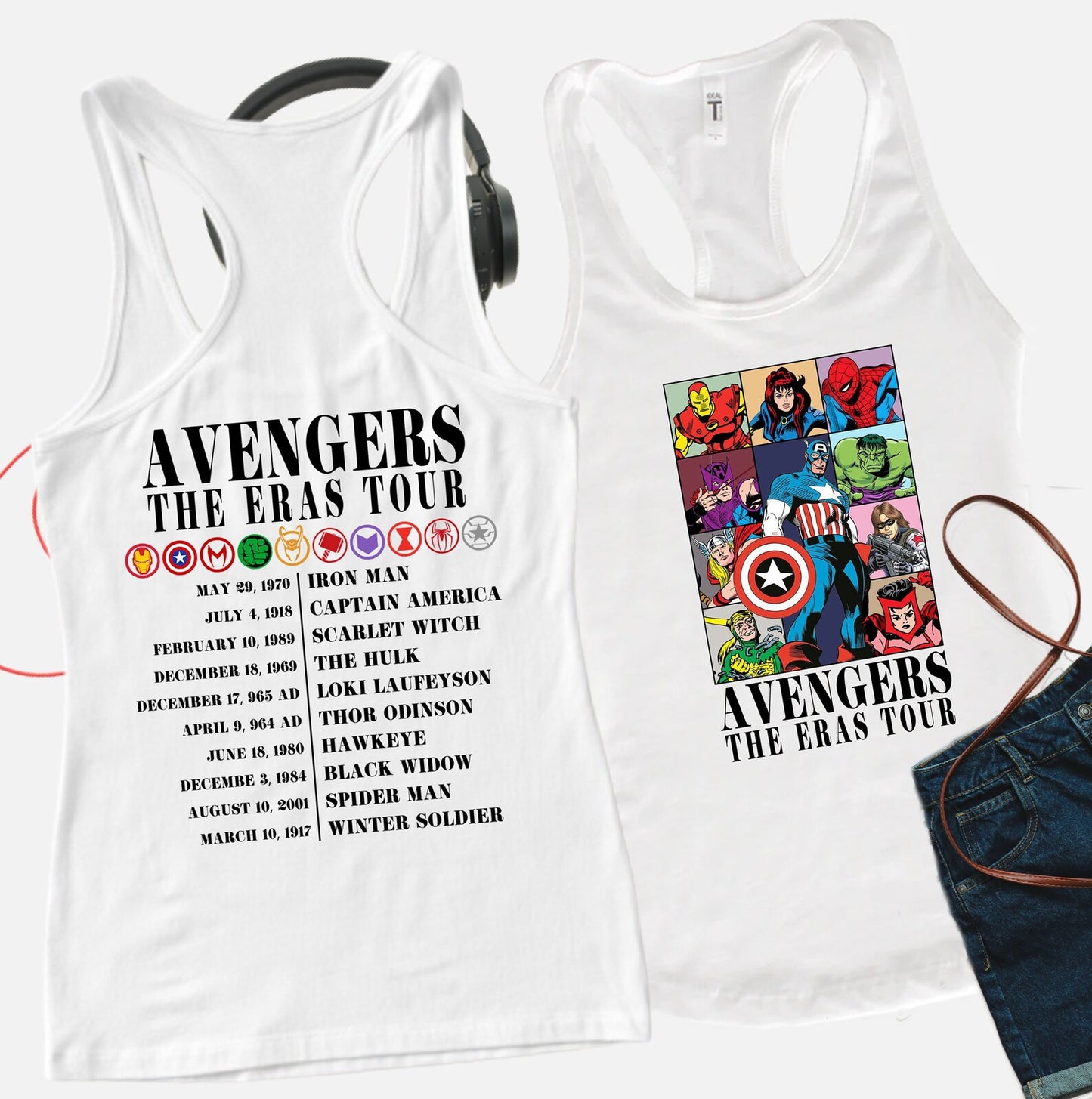 Avengers The Era Tour Shirt, Spiderman Shirt, Superhero Family Shirt, Avengers The Era Tour Shirt, Matching Avengers Shirt, Disney tee Racerback