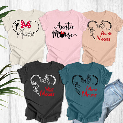 Disney Auntie Mouse Shirt, Auntie Mouse Shirt, Disney Mouse Aunt Tee, Disney Shirt, Minnie Aunt Shirt, Disney Aunt Gift, Disney Family Shirt ONESIE