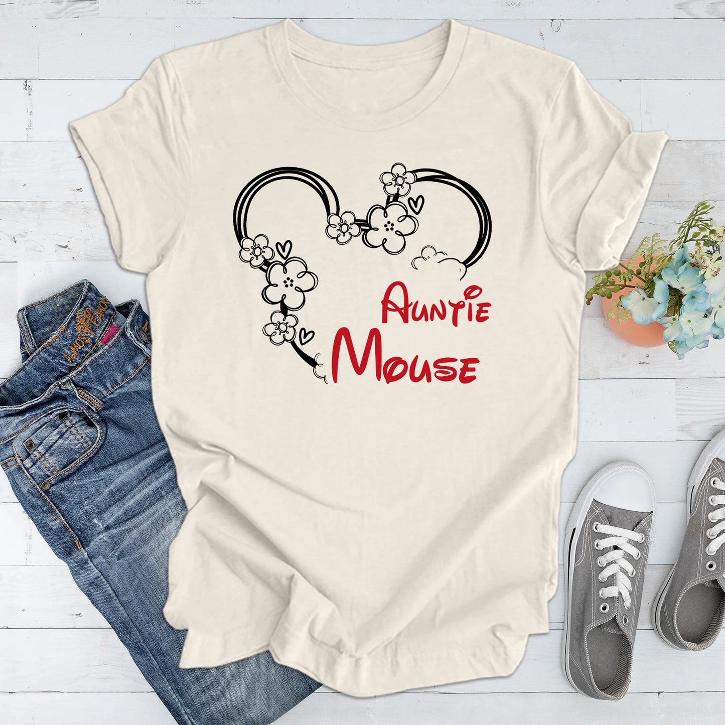 Disney Auntie Mouse Shirt, Auntie Mouse Shirt, Disney Mouse Aunt Tee, Disney Shirt, Minnie Aunt Shirt, Disney Aunt Gift, Disney Family Shirt ONESIE
