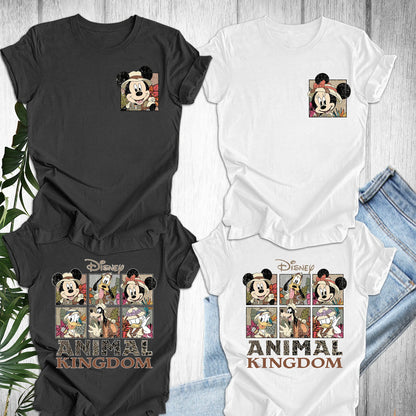 Two Sided Disney Animal Kingdom Couple Mickey Minnie Shirt ,Retro Disney Animal Kingdom Shirt Tank Top, Disney Family animal Kingdom Outfit YOUTH