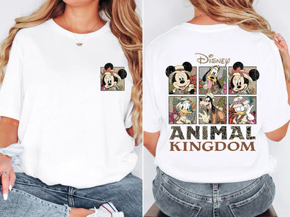 Two Sided Disney Animal Kingdom Couple Mickey Minnie Shirt ,Retro Disney Animal Kingdom Shirt Tank Top, Disney Family animal Kingdom Outfit YOUTH
