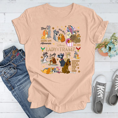 Vintage Lady And The Tramp Sweatshirt | Retro Lady And Tramp Shirt | Disneyland Love Shirt | Dog Lover Shirt ONESIE