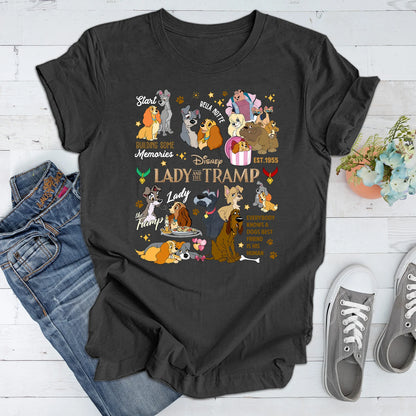 Vintage Lady And The Tramp Sweatshirt | Retro Lady And Tramp Shirt | Disneyland Love Shirt | Dog Lover Shirt ONESIE