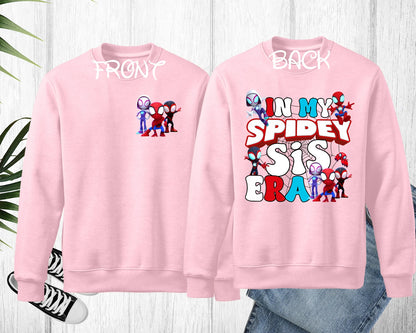 In my Spidey Dad, Sis, Bro and Mom Era Sweatshirt, Disney Spidey Hero Mama Sweatshirt, Spider Mommy Sweatshirt, Funny Mother Sweatshirt (SWEATSHIRT)
