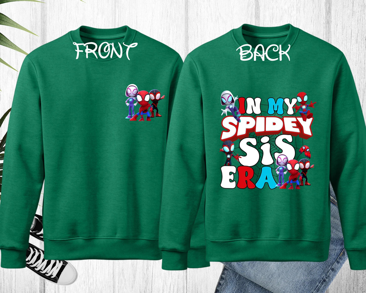 In my Spidey Dad, Sis, Bro and Mom Era Sweatshirt, Disney Spidey Hero Mama Sweatshirt, Spider Mommy Sweatshirt, Funny Mother Sweatshirt (SWEATSHIRT)