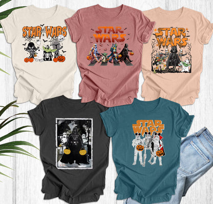Star Wars Halloween, Starwars Halloween T-shirt, Star Wars Characters Halloween, Disney Halloween Shirt, Halloween Shirt Woman T-Shirt