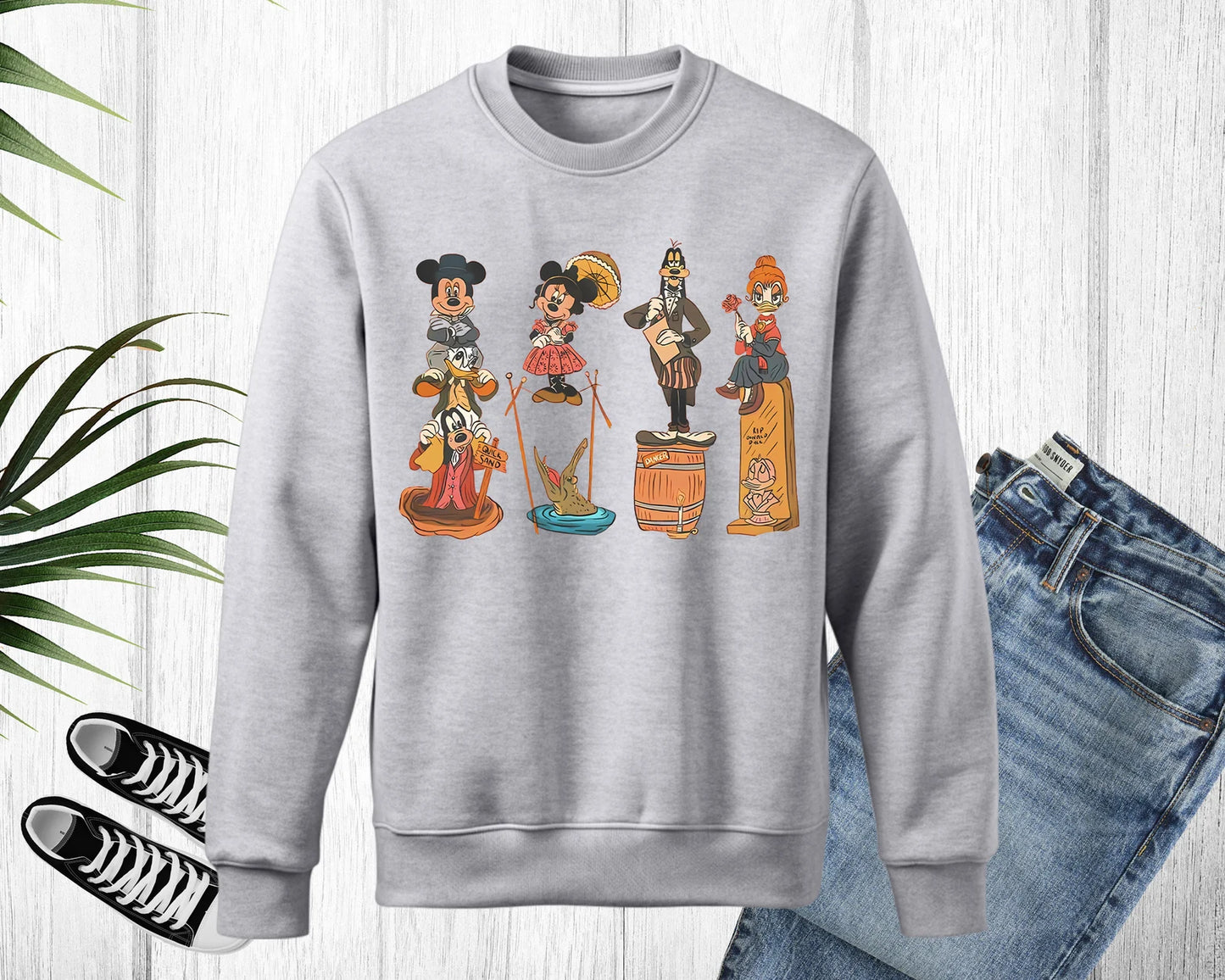 Disney Spooky Sweatshirt ,Trick Or Treat Sweatshirt , Vintage Halloween Mouse And Friends Sweatshirt ,Happy Halloween Sweatshirt Disney Tee Woman Sweatshirt