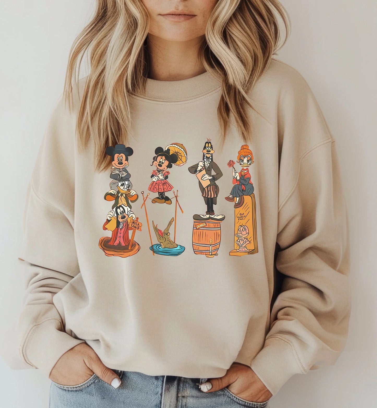 Disney Spooky Sweatshirt ,Trick Or Treat Sweatshirt , Vintage Halloween Mouse And Friends Sweatshirt ,Happy Halloween Sweatshirt Disney Tee Woman Sweatshirt