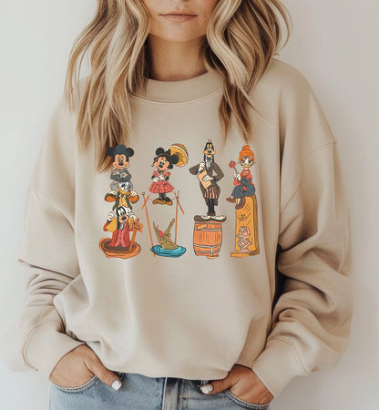 Disney Spooky Sweatshirt ,Trick Or Treat Sweatshirt , Vintage Halloween Mouse And Friends Sweatshirt ,Happy Halloween Sweatshirt Disney Tee Woman Sweatshirt