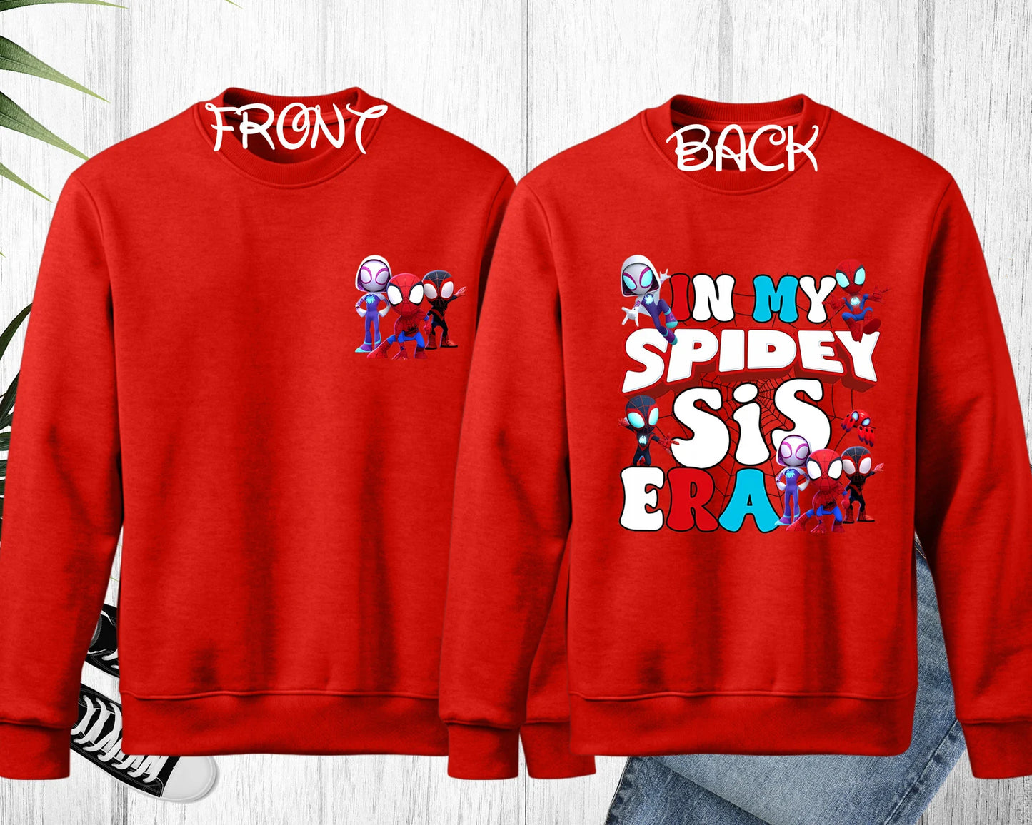 In my Spidey Dad, Sis, Bro and Mom Era Sweatshirt, Disney Spidey Hero Mama Sweatshirt, Spider Mommy Sweatshirt, Funny Mother Sweatshirt (SWEATSHIRT)