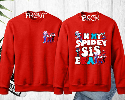 In my Spidey Dad, Sis, Bro and Mom Era Sweatshirt, Disney Spidey Hero Mama Sweatshirt, Spider Mommy Sweatshirt, Funny Mother Sweatshirt (SWEATSHIRT)