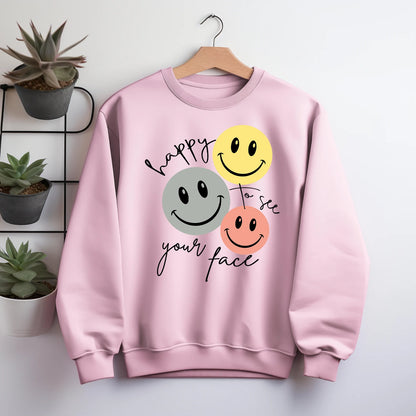 Happy To See Your Face Sweatshirt, Back To School Teacher Sweatshirt, Sweatshirts for Teachers, Teacher Life Shirt, Teacher Appreciation Woman Sweatshirt