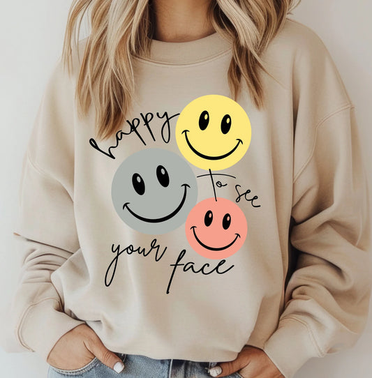 Happy To See Your Face Sweatshirt, Back To School Teacher Sweatshirt, Sweatshirts for Teachers, Teacher Life Shirt, Teacher Appreciation Woman Sweatshirt