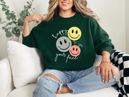 Happy To See Your Face Sweatshirt, Back To School Teacher Sweatshirt, Sweatshirts for Teachers, Teacher Life Shirt, Teacher Appreciation Woman Sweatshirt