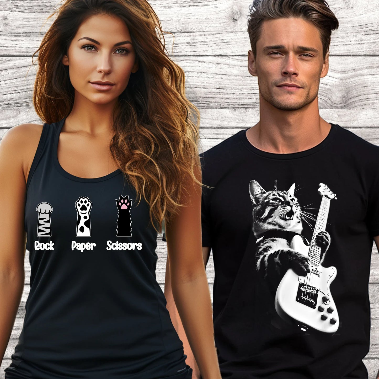 Rock Cat Playing Guitar Shirt: A Funny Guitar Cat T-Shirt Perfect for Cat Lovers and Rock Lovers Alike YOUTH