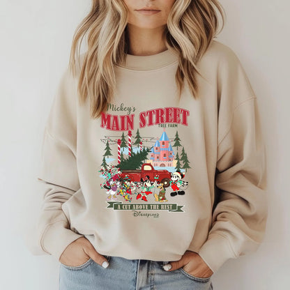 Disney Christmas Sweatshirt, Christmas Disney Sweatshirt, Mickey Sweatshirt, Minnie Sweatshirt, Disney Family Matching Shirts Men Sweatshirt