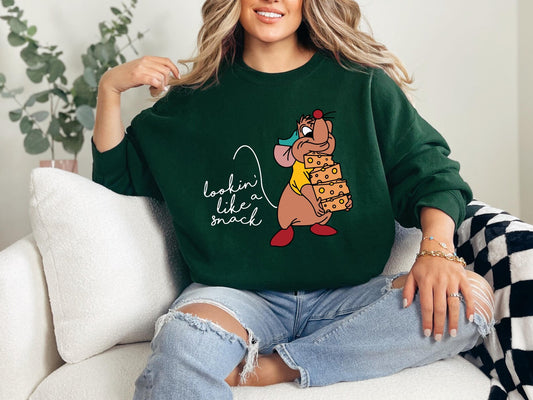 Cute Gus Gus Sweatshirt, Looking Like A Snack Gus Sweatshirt, ,Disney Funny Sweatshirt, Disneyland Trip Sweatshirt, Cinderella Sweatshirt 3 (SWEATSHIRT)