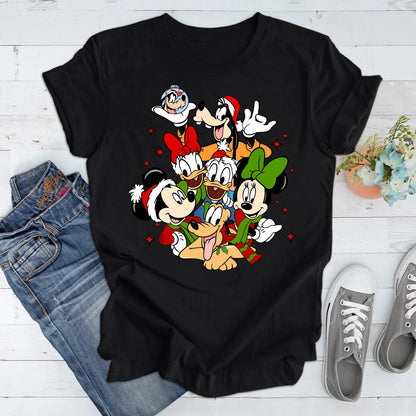 Disney Characters Christmas Sweatshirt, Disney Christmas Sweatshirt, Mickey Christmas Sweatshirt, Minnie Christmas Shirt, Xmas Disney Shirt  Men Sweatshirt