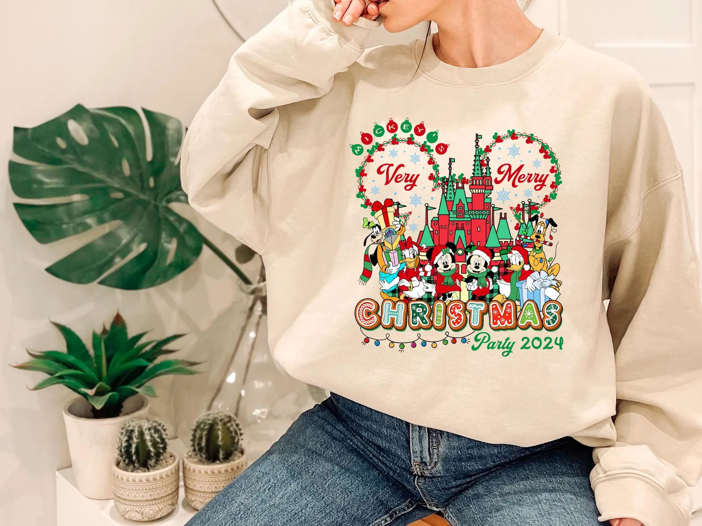 Disney Christmas Sweatshirt, Christmas Disney Sweatshirt, Mickey Sweatshirt, Minnie Sweatshirt, Disney Family Matching Shirts Men Sweatshirt
