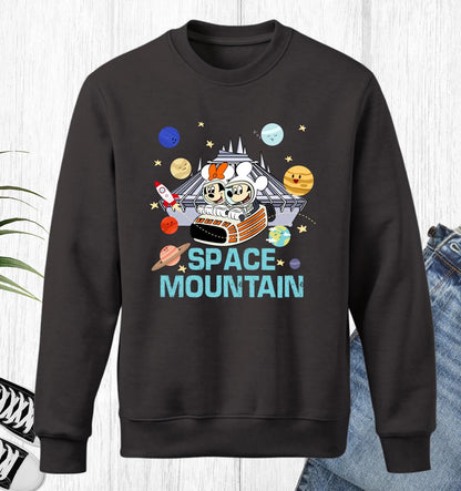Space Mountain Disney Sweatshirt, Walt Disney world Space Mountain Kids Sweatshirt, Toddler Sweatshirt Space Mountain Disney Trip Woman Sweatshirt