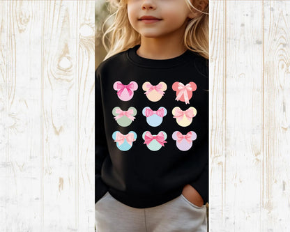 Groovy Mouse Ears Sweatshirt Happiest Place On Earth Sweatshirts Cute Family Trip Shirt Matching Retro Checkered Sweater Kids Toddler Adult 3 (SWEATSHIRT)