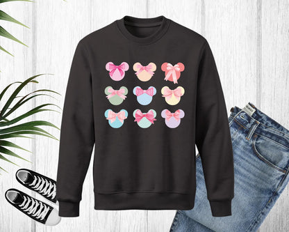 Groovy Mouse Ears Sweatshirt Happiest Place On Earth Sweatshirts Cute Family Trip Shirt Matching Retro Checkered Sweater Kids Toddler Adult 3 (SWEATSHIRT)