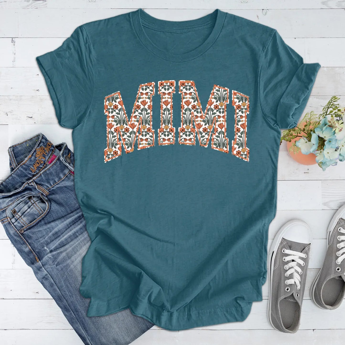 Mimi Sweatshirt, Floral Mimi Sweatshirt, Grandma Crewneck, Grandma Sweater, Gift for Grandma, First Time Grandma Gift, Grandma Floral 3 (SWEATSHIRT)