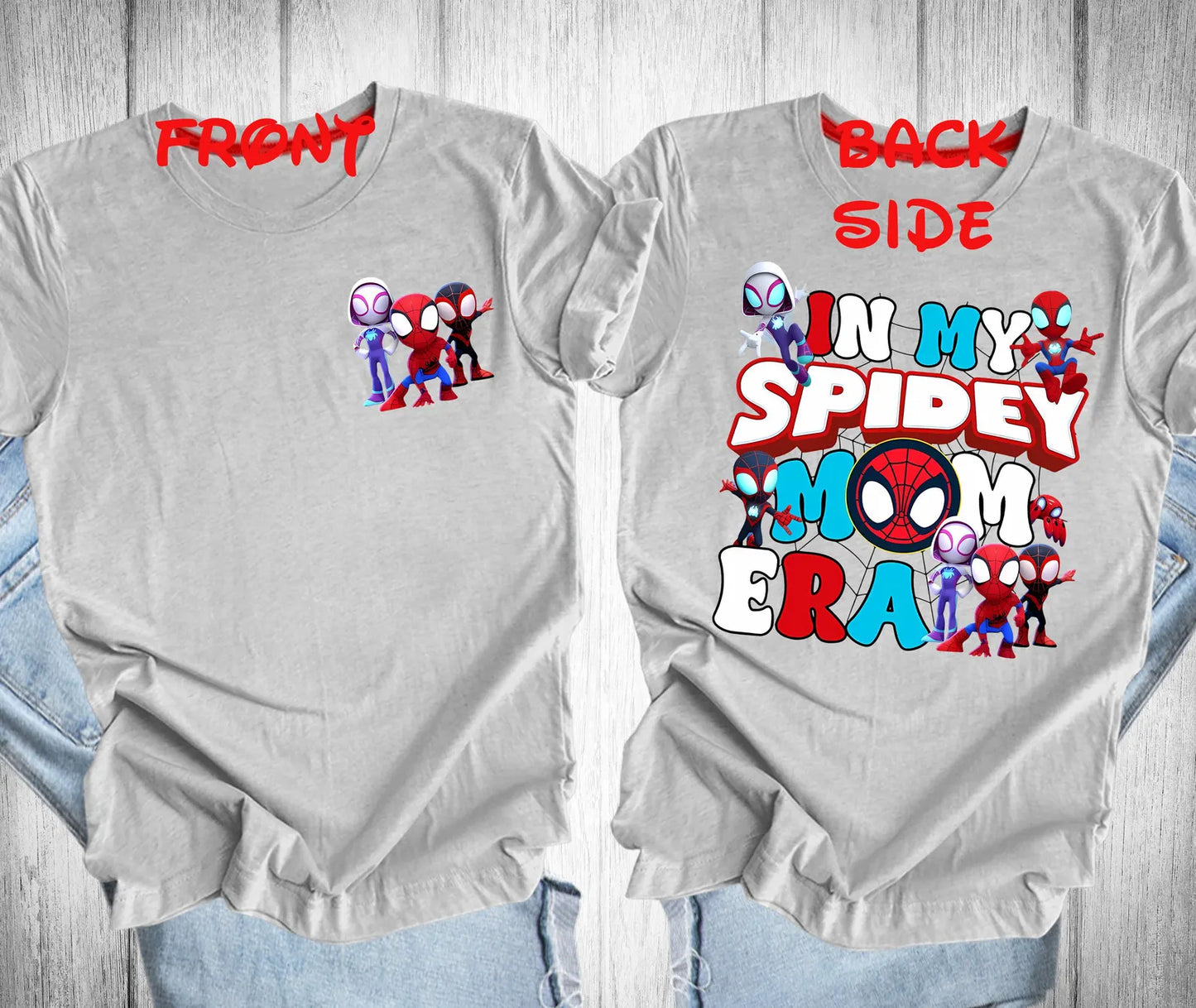 In my Spidey Dad, Sis, Bro and Mom Era Sweatshirt, Disney Spidey Hero Mama Sweatshirt, Spider Mommy Sweatshirt, Funny Mother Sweatshirt Woman Sweatshirt