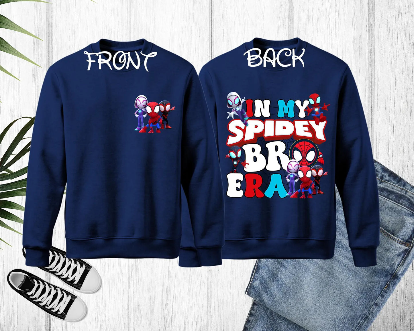 In my Spidey Dad, Sis, Bro and Mom Era Sweatshirt, Disney Spidey Hero Mama Sweatshirt, Spider Mommy Sweatshirt, Funny Mother Sweatshirt Woman Sweatshirt