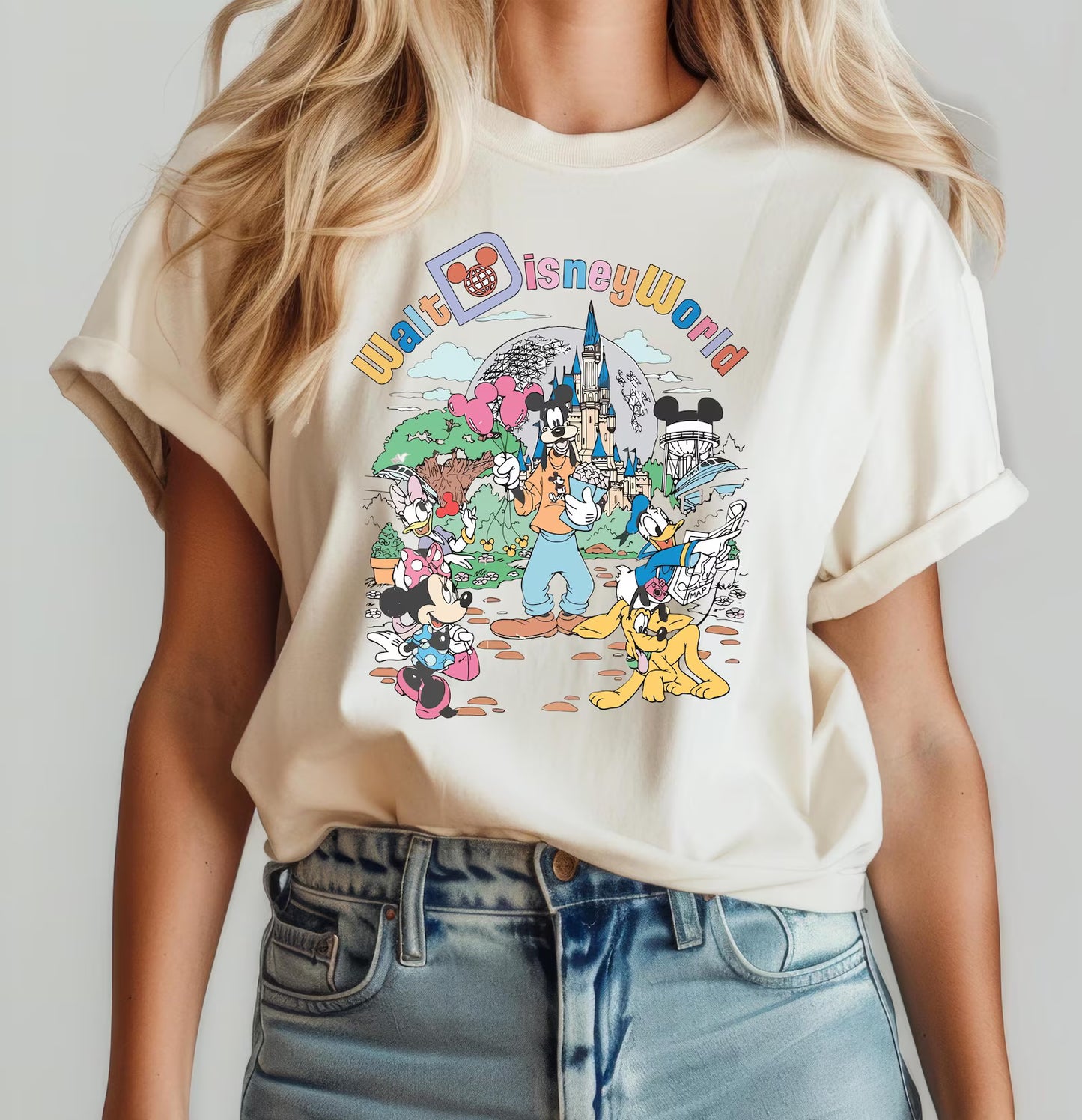 Retro Walt Disneyworld Shirt, Vintage Disneyworld Shirt, Mickey And Friends Shirt, Retro Disney Shirt, Disney 2025 Trip Woman T-Shirt