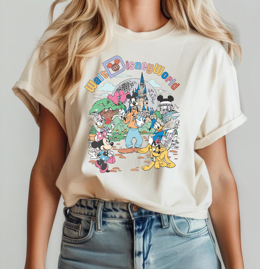 Retro Walt Disneyworld Shirt, Vintage Disneyworld Shirt, Mickey And Friends Shirt, Retro Disney Shirt, Disney 2025 Trip Woman T-Shirt