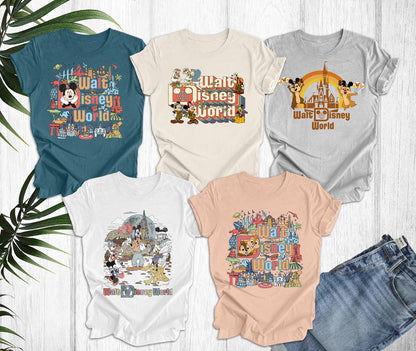 Retro Walt Disneyworld Shirt, Vintage Disneyworld Shirt, Mickey And Friends Shirt, Retro Disney Shirt, Disney 2025 Trip Woman T-Shirt