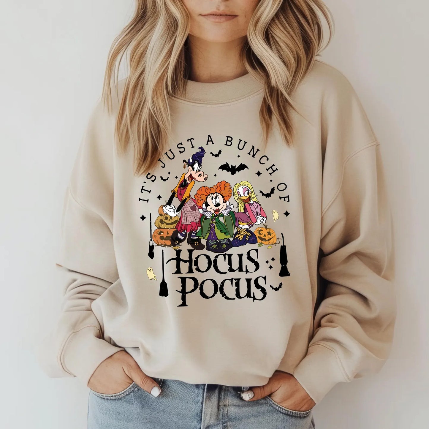 Mickey and Friends Halloween Sweatshirt, Disney Halloween Sweatshirt, Hocus Pocus Sweatshirt, Spooky Season Shirt, Disney Pumpkin Shirt Men Sweatshirt